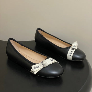 CD J'Adior Ballet Flat Black Lambskin 834930