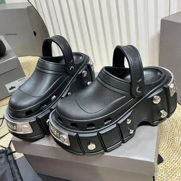Balenciaga x Crocs Hardcrocs Black Leather 672650