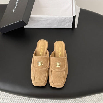 CC Half-Slippers Flat Khahi Suede 717810