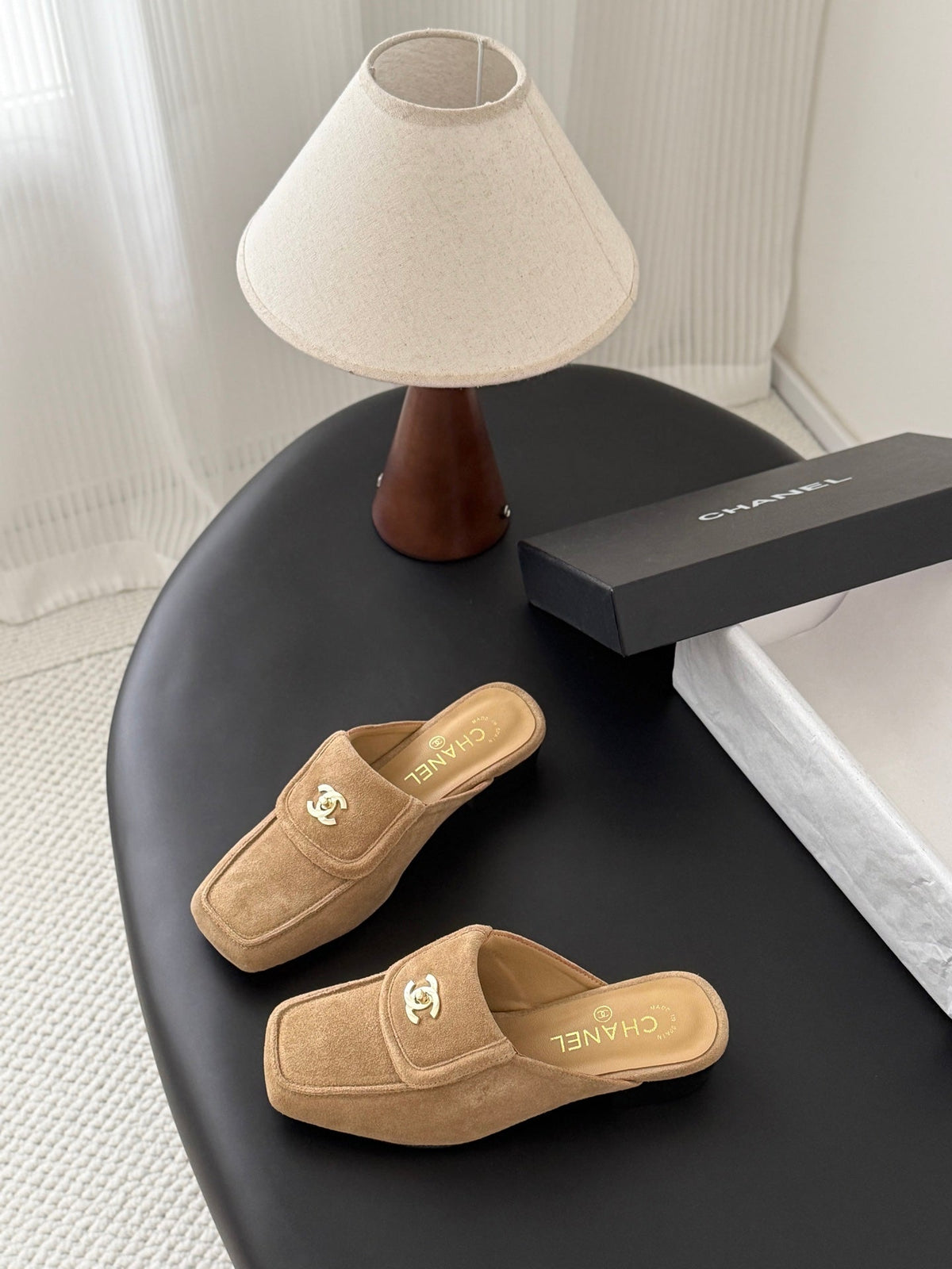 CC Half-Slippers Flat Khahi Suede 717810