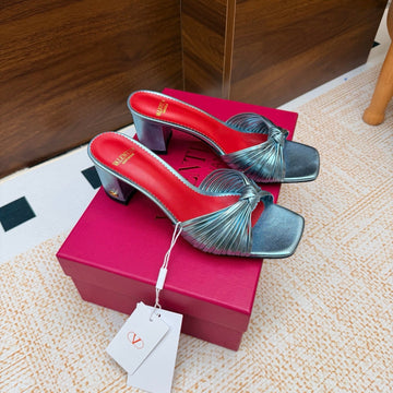 VT 26s Annet Mules 6.5cm Blue Woven Leather 974325