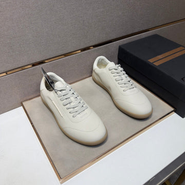 Zegna 232 Men's Sneakers Cream Grain Leather 178305