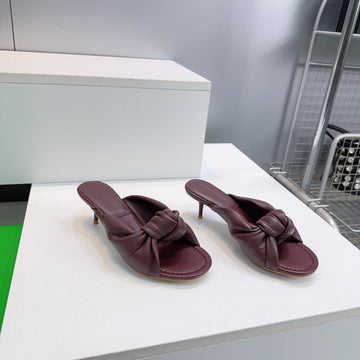 BV Cherry Mules 5.5cm Burgundy Sheepskin 842926
