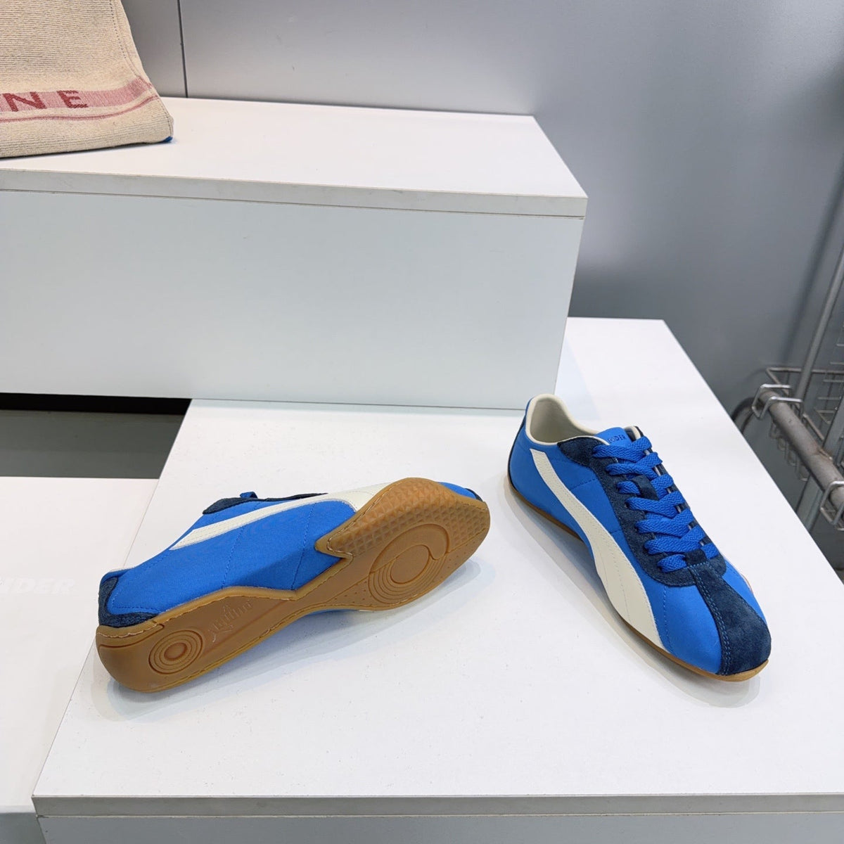 Puma X Jil Sander K-Street Sneakers White Blue Suede 842871
