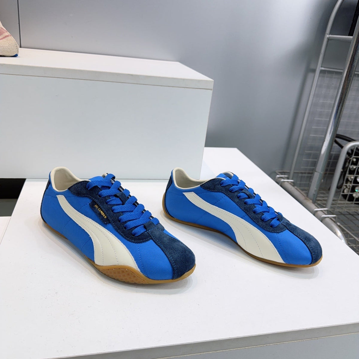 Puma X Jil Sander K-Street Sneakers White Blue Suede 842871