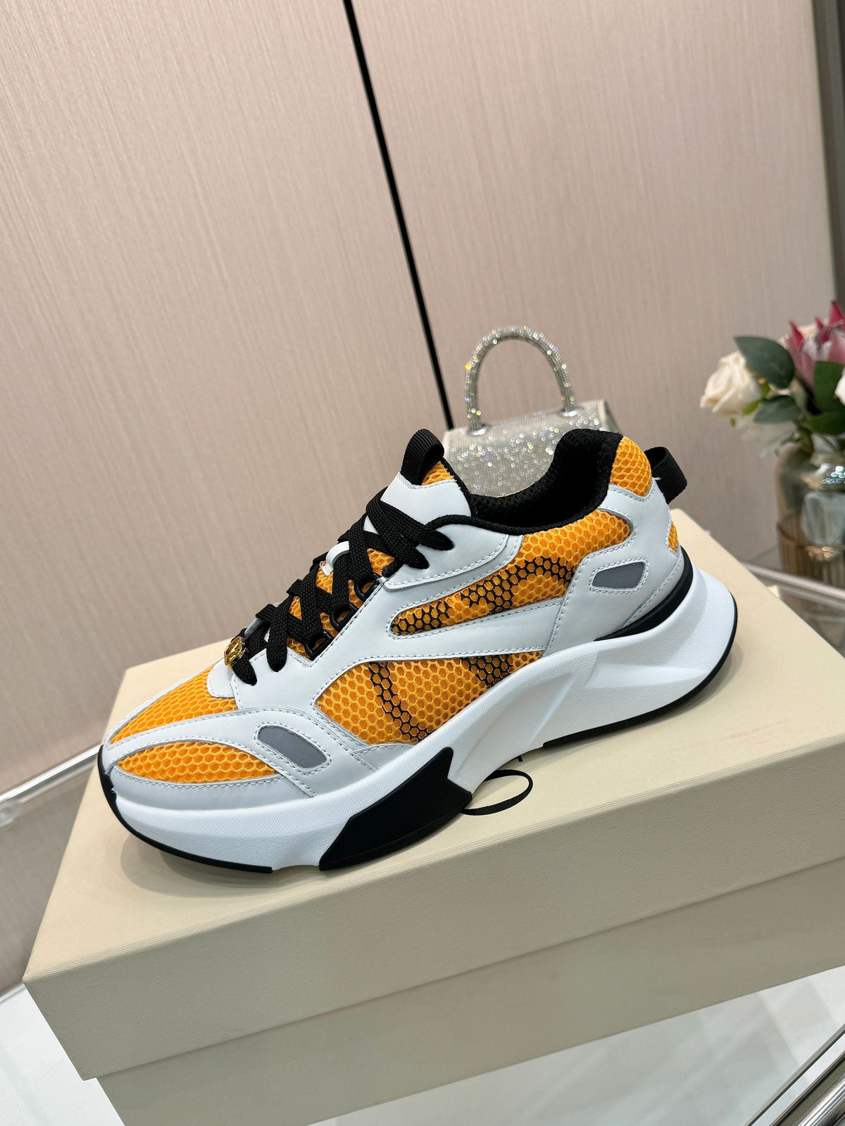 VT 26s Demivee Signature Sneakers White Orange Mesh 943074