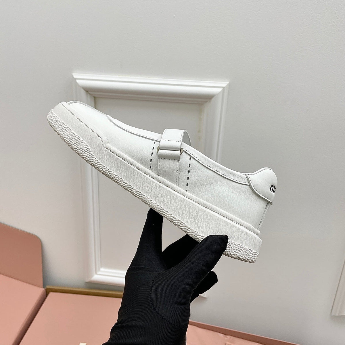 Miu 26s Mary Jane Ballerinas Full White Calfskin726834