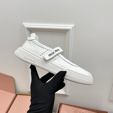 Miu 26s Mary Jane Ballerinas Full White Calfskin726834