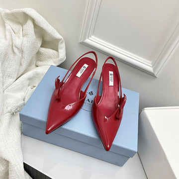 Prada 26s Slingback Burgundy Patent Leather 726982