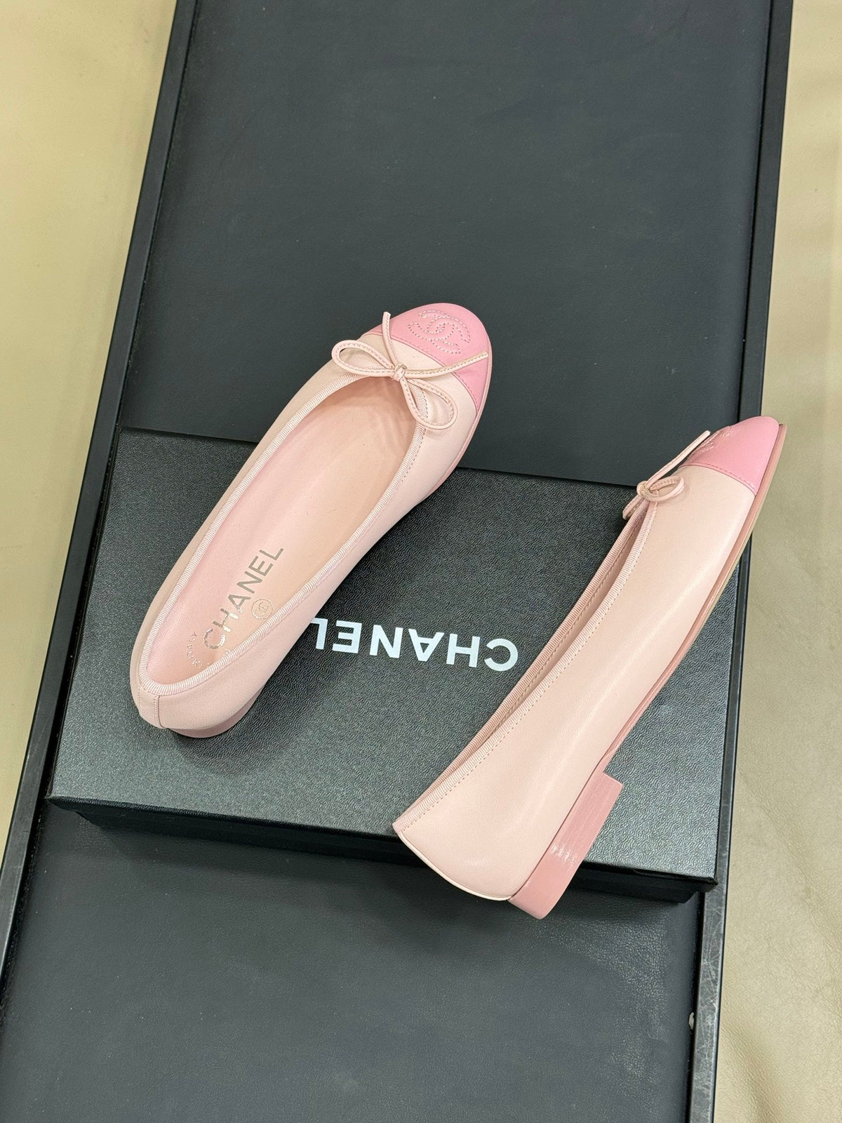 CC Classic Ballet Flats Pink Lambskin 282275