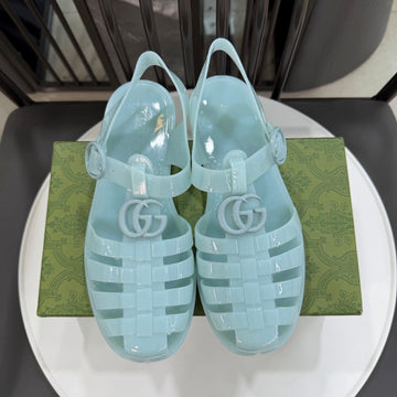GG Sandals with Double G Light Blue TPU 818210