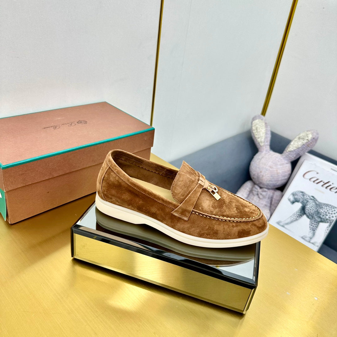 LP Summer Charms Walk Loafers Camel Brown Suede  994513