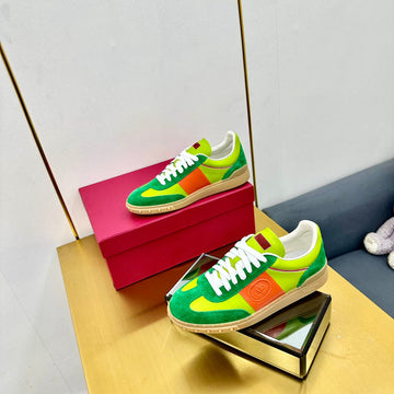 VT 26s Upvillage Sneakers Green Orange Suede Leather 927025