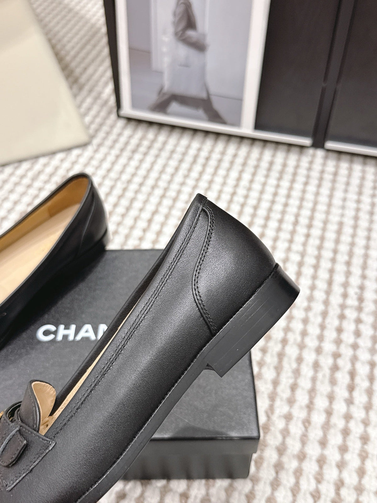 CC Double C Loafers Black Leather 721522