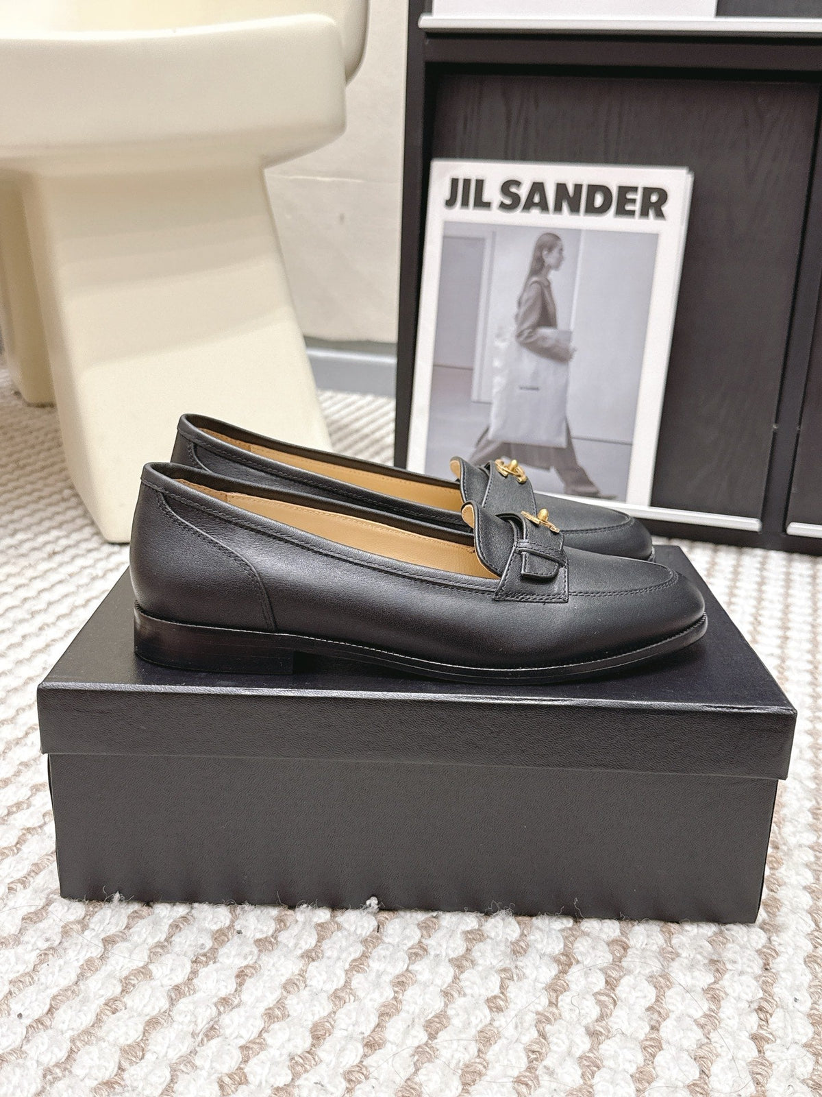 CC Double C Loafers Black Leather 721522
