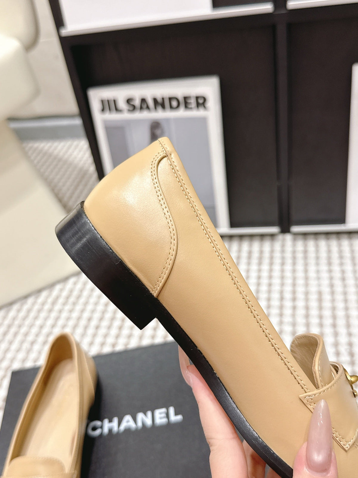 CC Double C Loafers Beige Leather 721523