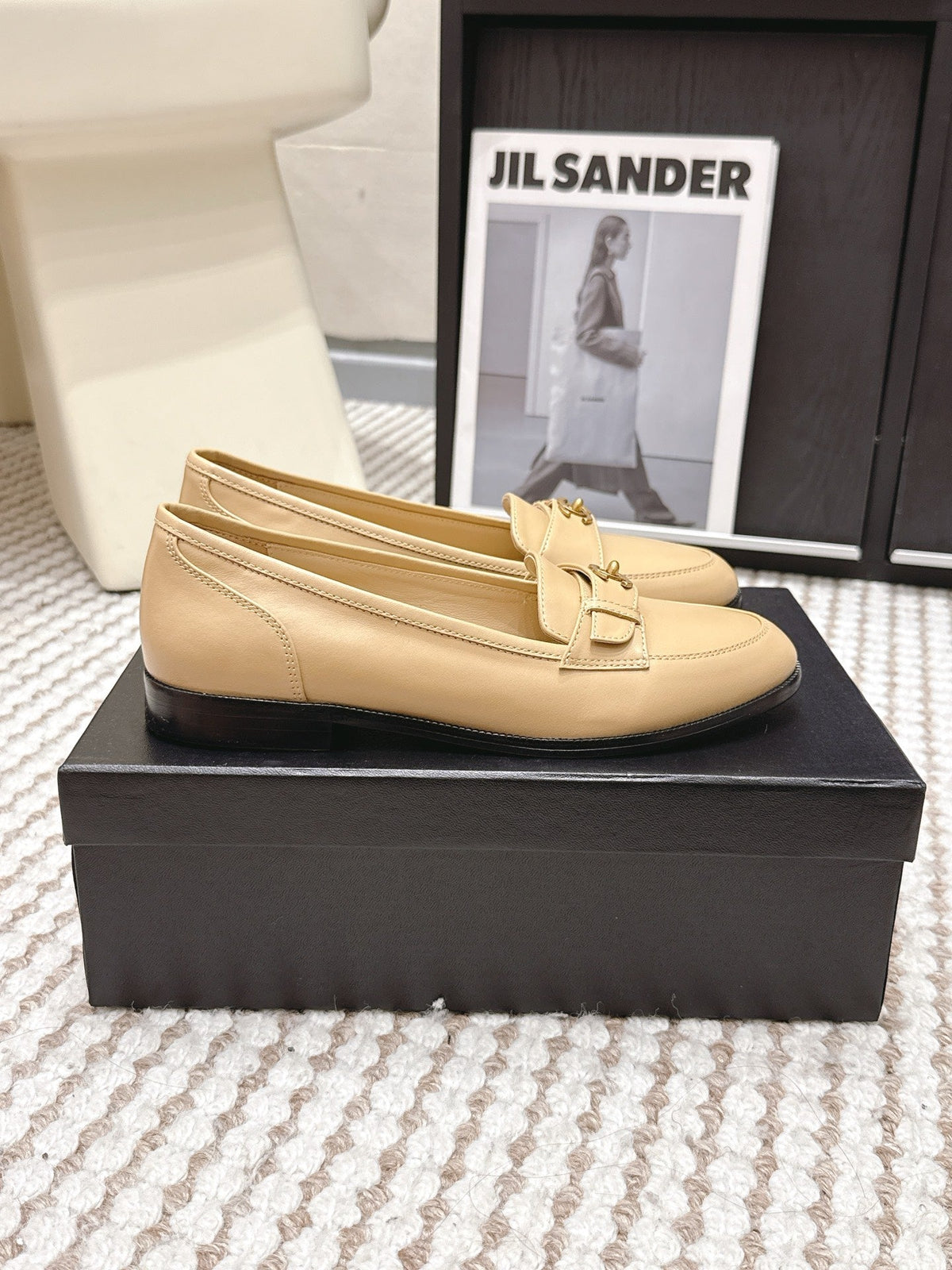 CC Double C Loafers Beige Leather 721523