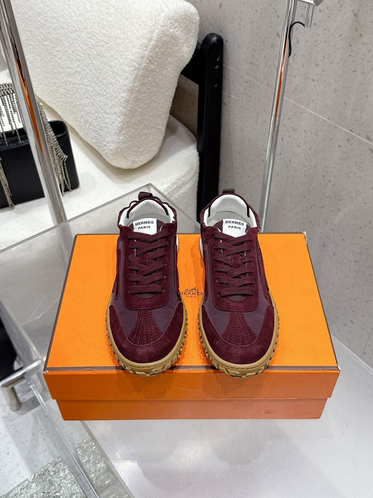 HM Jet Sneaker Burgundy Suede 554155