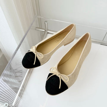 CC Ballet Flat Yellow Pastel Suede 238762