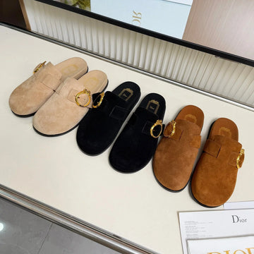 Dior 2026 Medaillon Buckle Mule Suede 911606