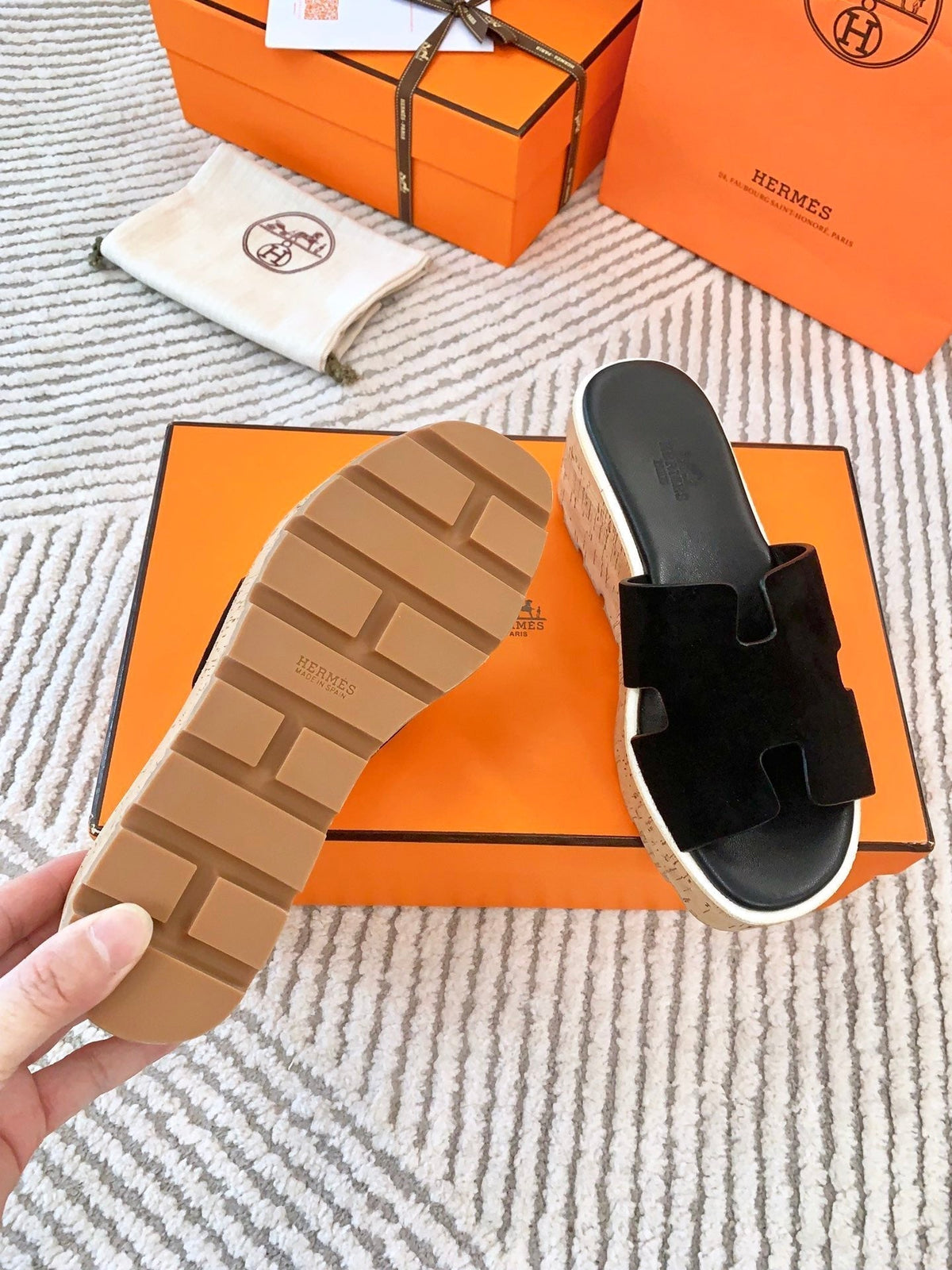 EZE 65 SANDAL BLACK SUEDE