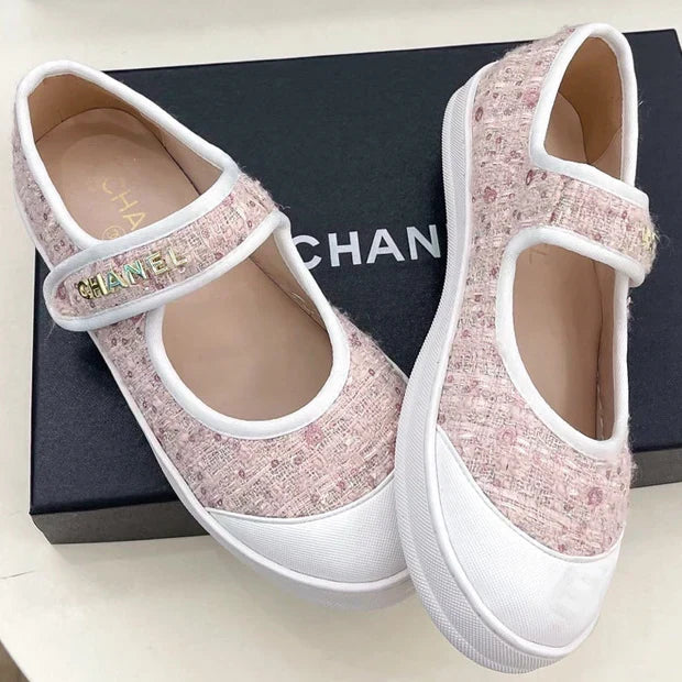 Chanel 2026 Mary Jane Shoes Sheepskin Tweed 831463