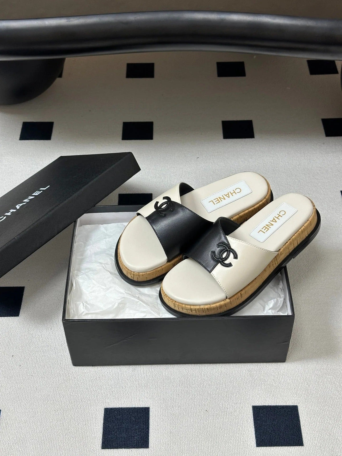 Chanel 2026 Double C Buckle Platform Sandals Sheepskin 834735