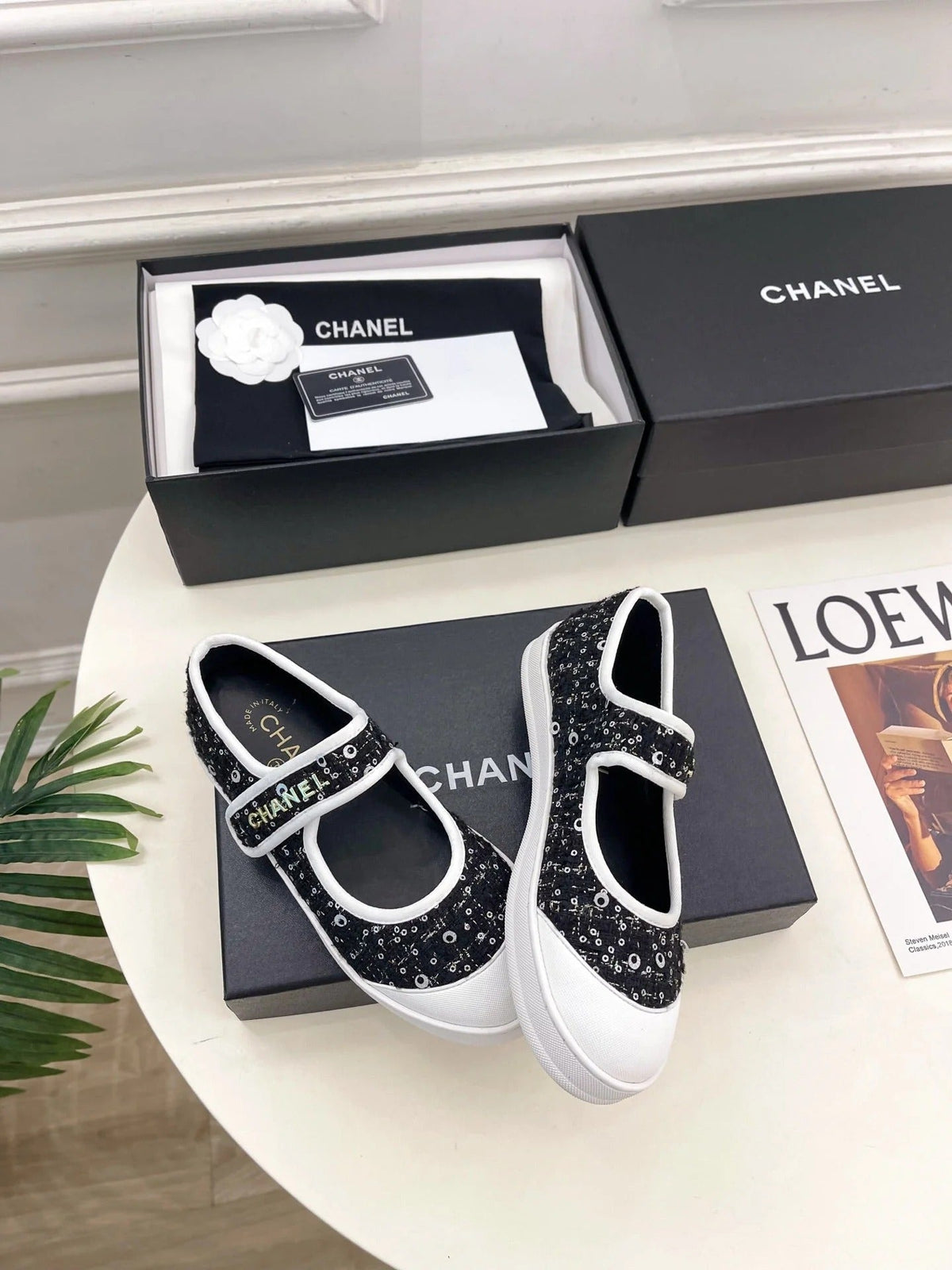 Chanel 2026 Mary Jane Shoes Sheepskin Tweed 831463