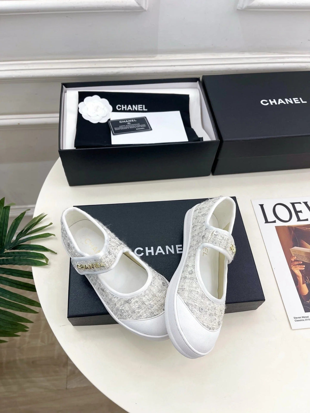 Chanel 2026 Mary Jane Shoes Sheepskin Tweed 831463