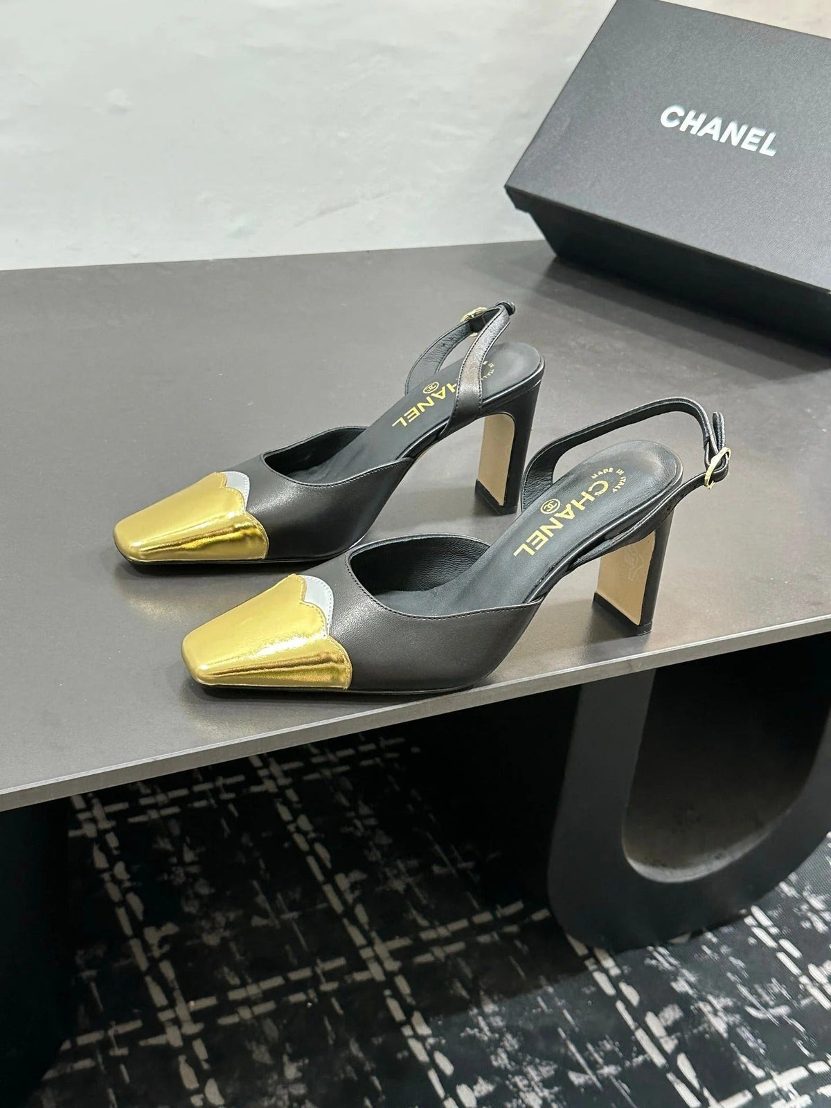 Chanel 2026 Back Strap High Heels Pumps Leather Sheepskin 832512