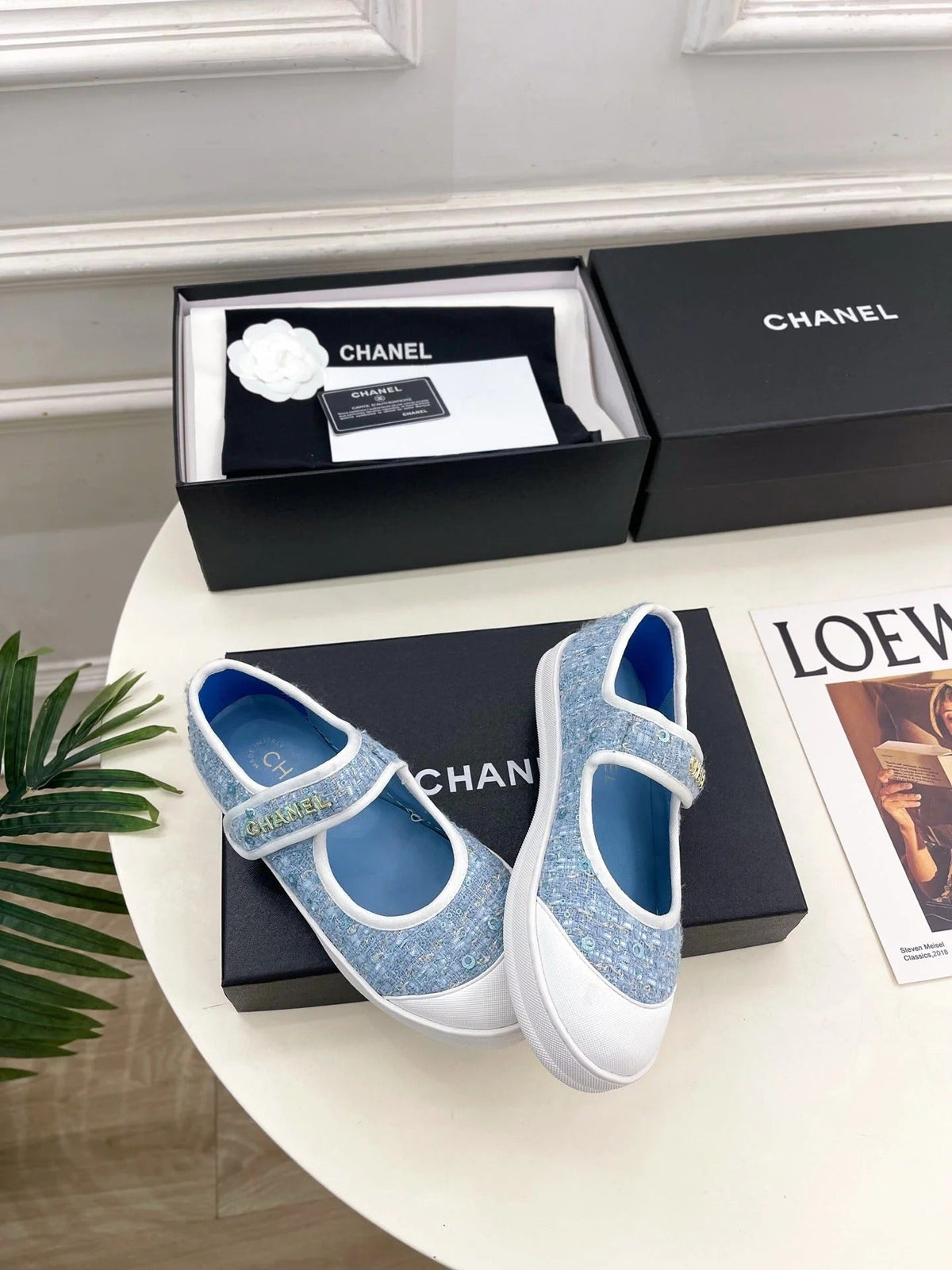 Chanel 2026 Mary Jane Shoes Sheepskin Tweed 831463