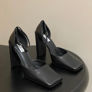 Alaia 2026 Block Heel Sandals 100mm Calfskin 777396