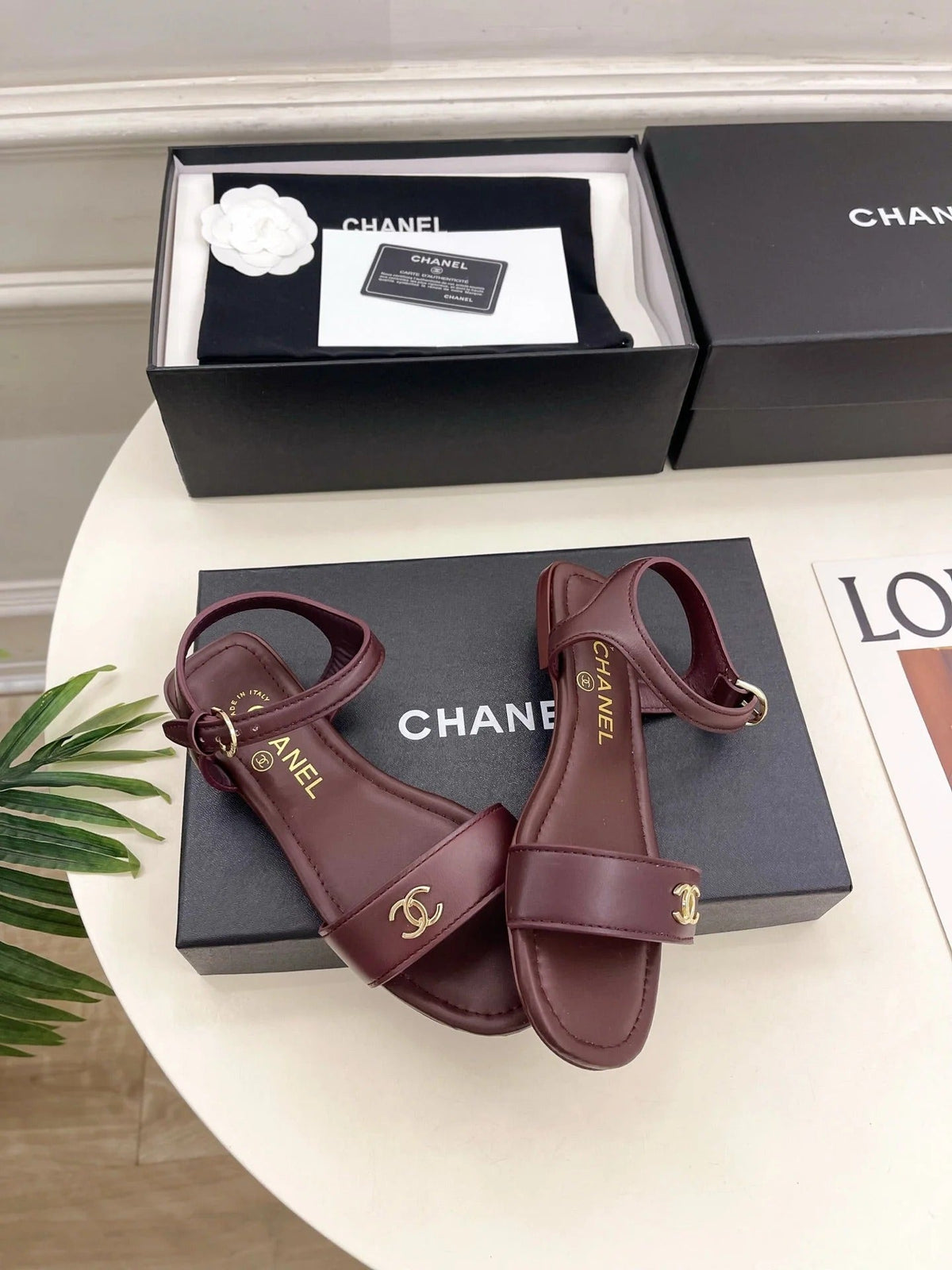 Chanel 2026 Double C Buckle Strappy Flat Sandals Lambskin Sheepskin 832342