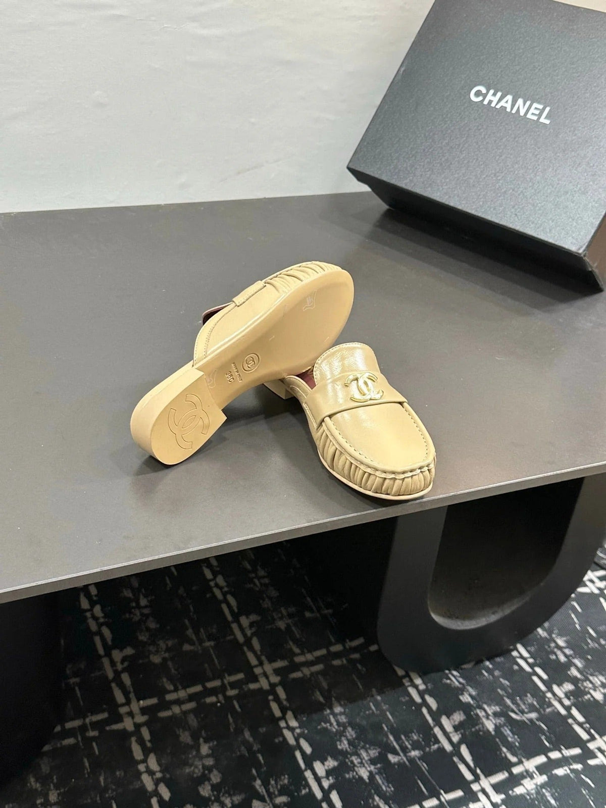 Chanel 2026 Double C Logo Loafers Leather Sheepskin 832503