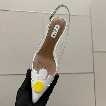 Alaia 2026 Slingback Sandals 55 PVC Sheepskin 803336