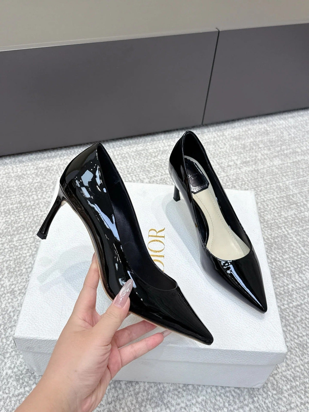 CD 26s High Heels Pump 85 Black Patent Leather 661472