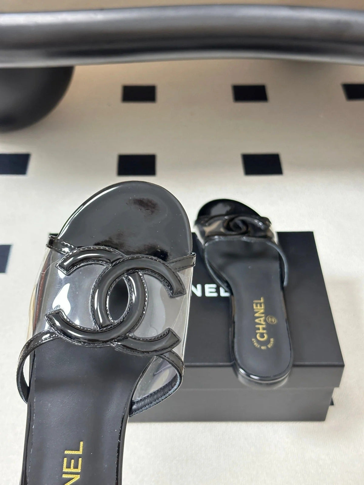 Chanel 2026 Flat Sandals Plastic Sheepskin 834675