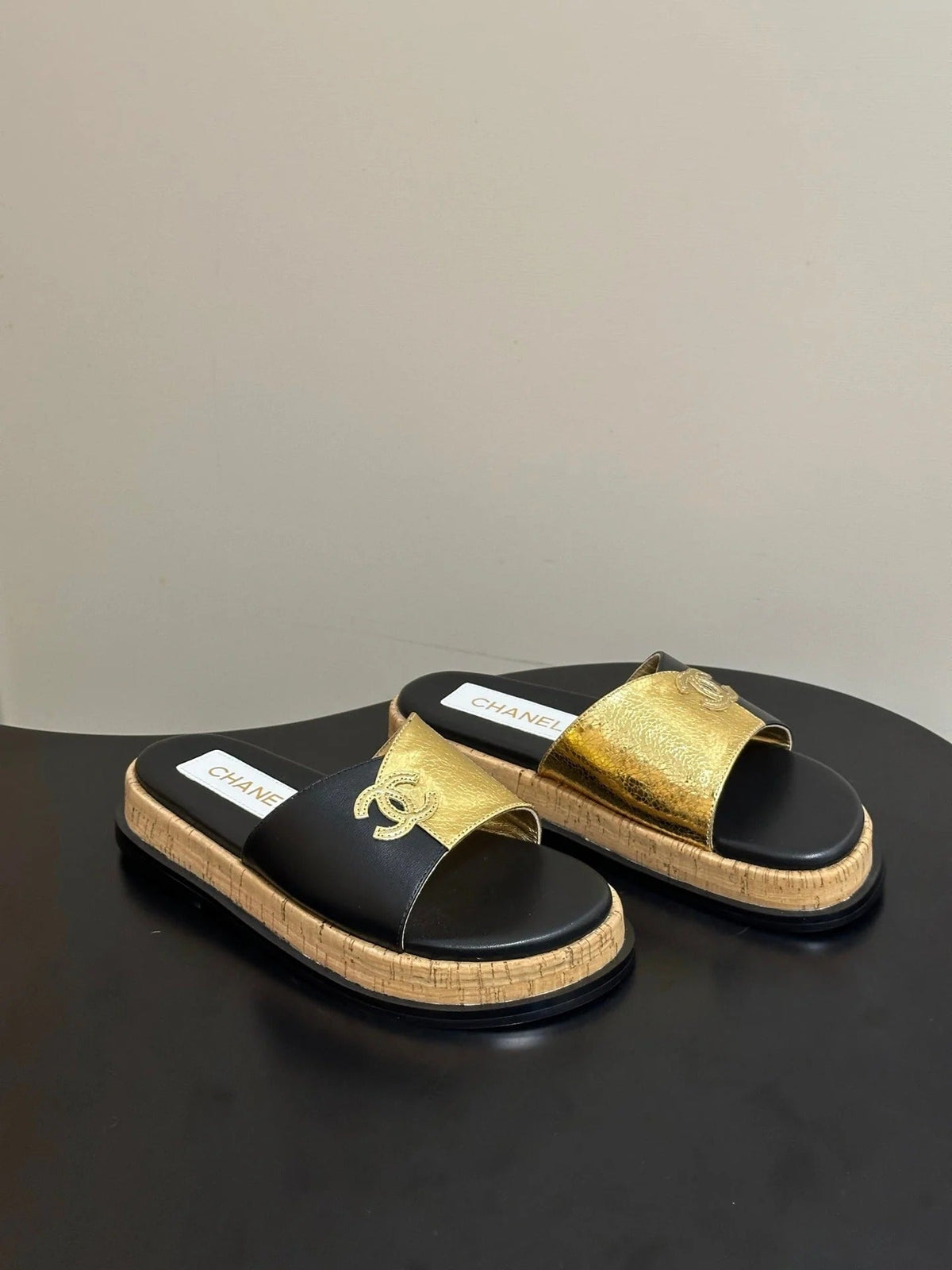 Chanel 2026 Double C Buckle Platform Sandals Sheepskin 834735