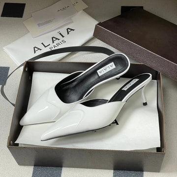 Alaia 2026 Mules 65mm Patent Leather 777413
