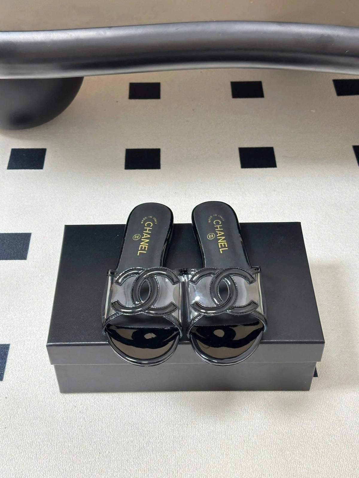 Chanel 2026 Flat Sandals Plastic Sheepskin 834675