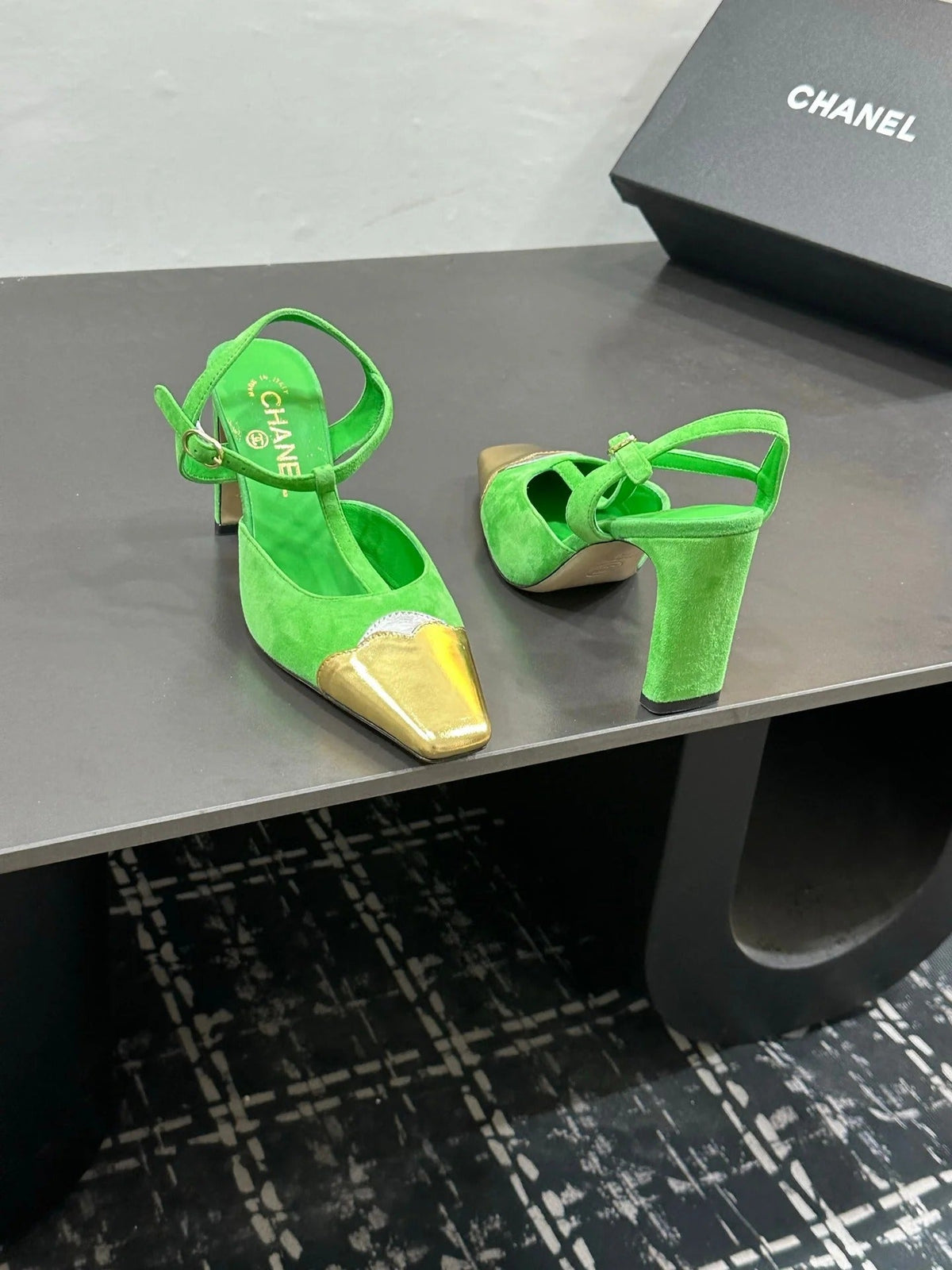 Chanel 2026 Slingback Kitten Heels Pumps Leather Sheepskin 832520