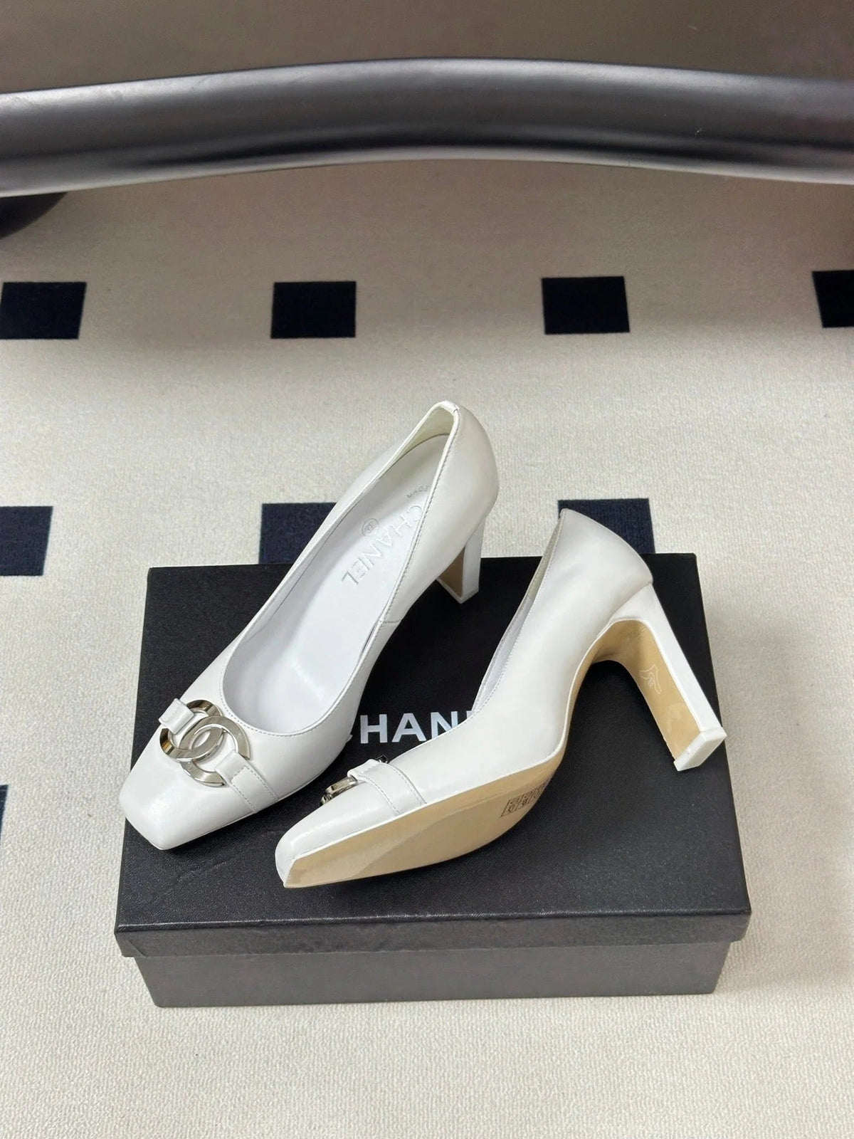 Chanel 2026 Chunky High Heels Leather Sheepskin 834665