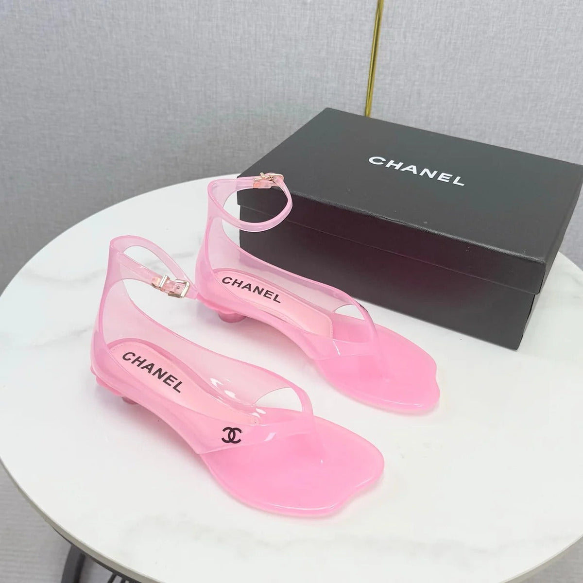 Chanel 2026 Thong Sandals CPU Crystal Lining 801673