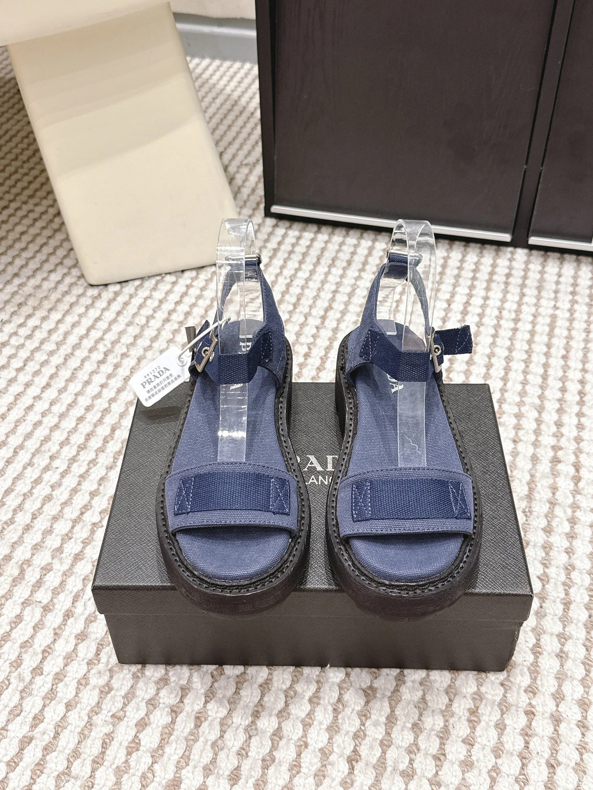 PRA 2026S Roman Sandals Dark Blue Canvas 657519
