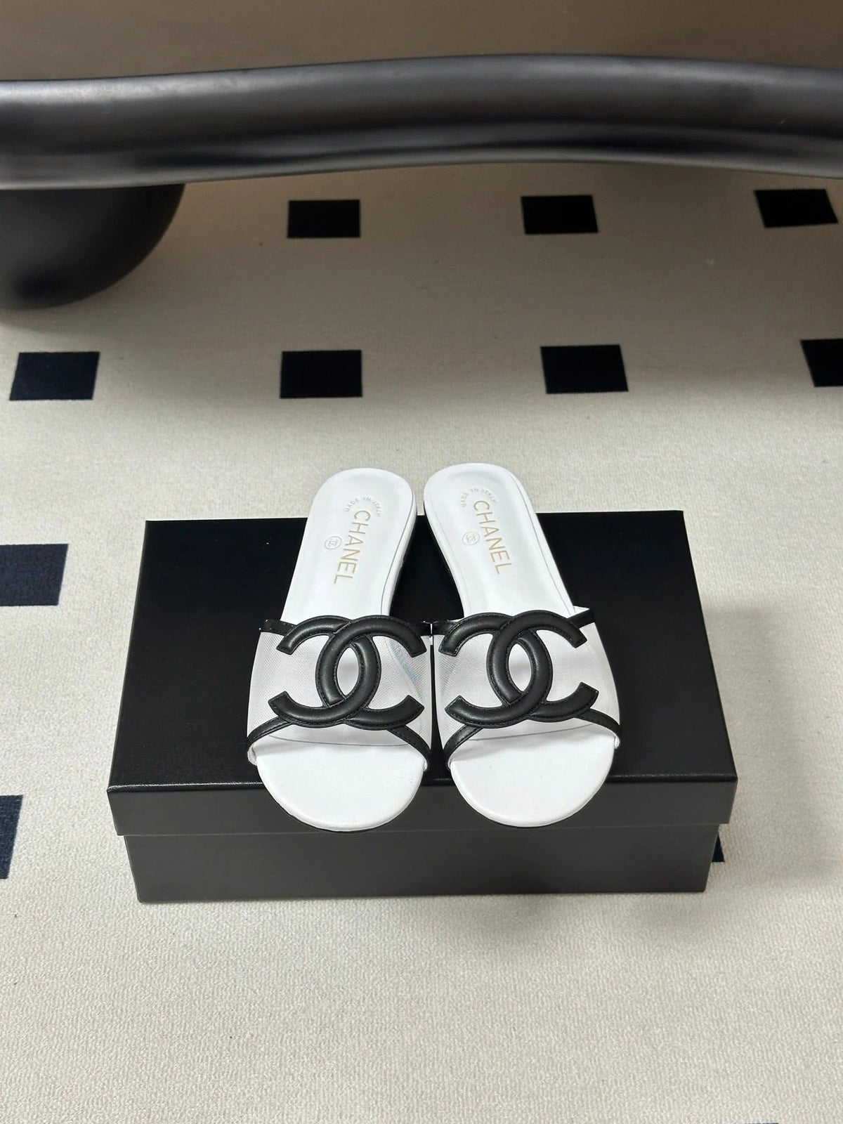 Chanel 2026 Flat Sandals Mesh Sheepskin 834674