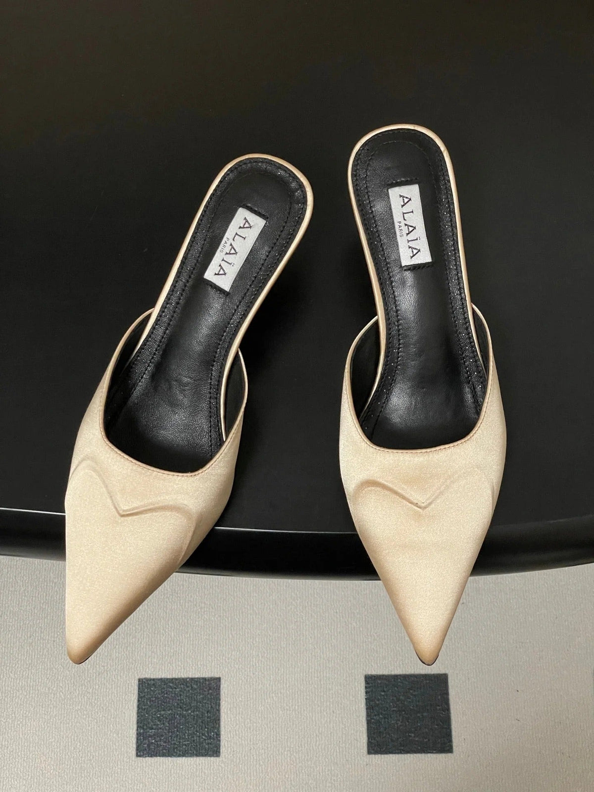 Alaia 2026 Mules 65mm Silk Satin 777415