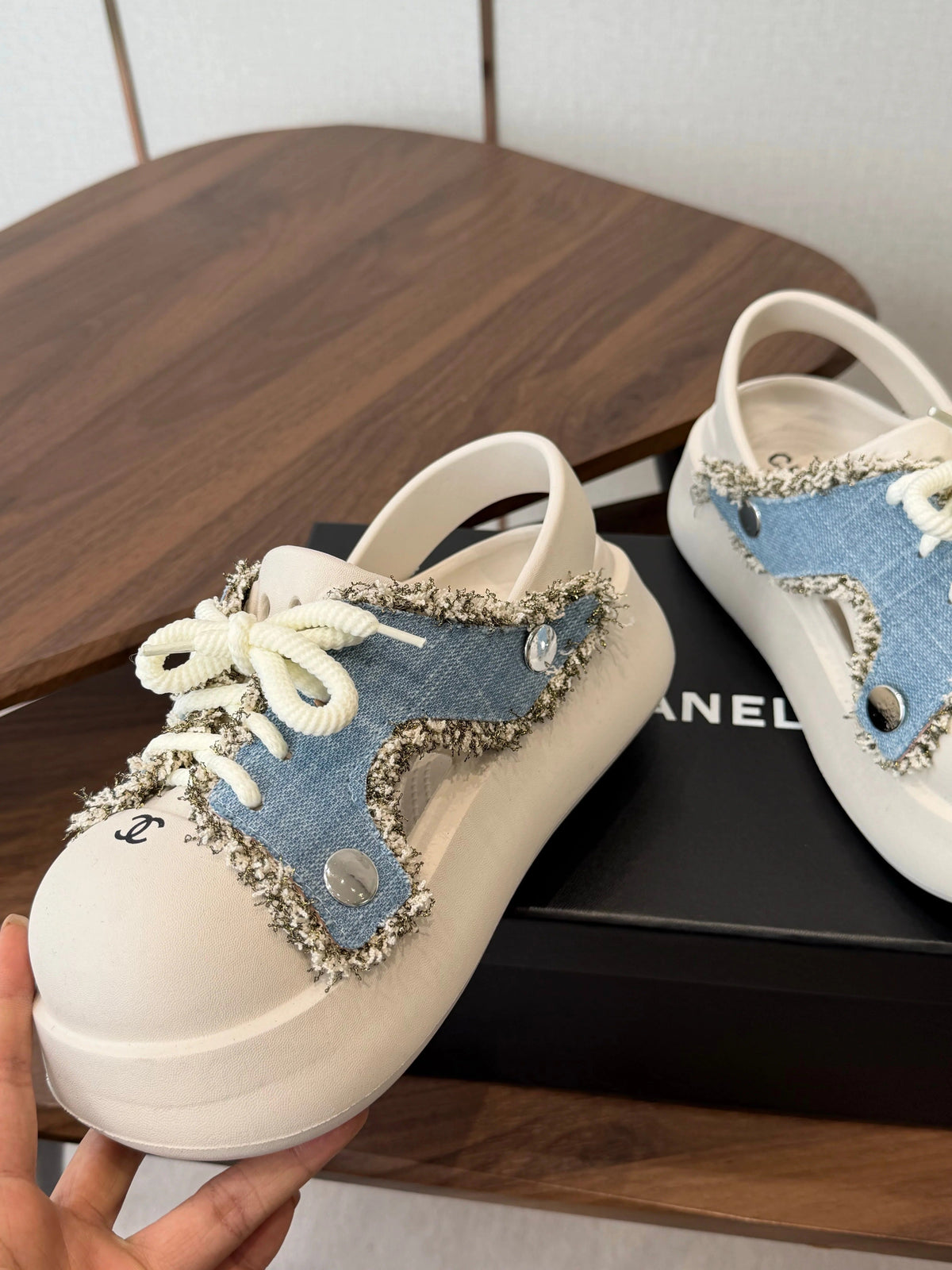 Chanel 2026 Platform Sandals Original Rubber Tweed 833954