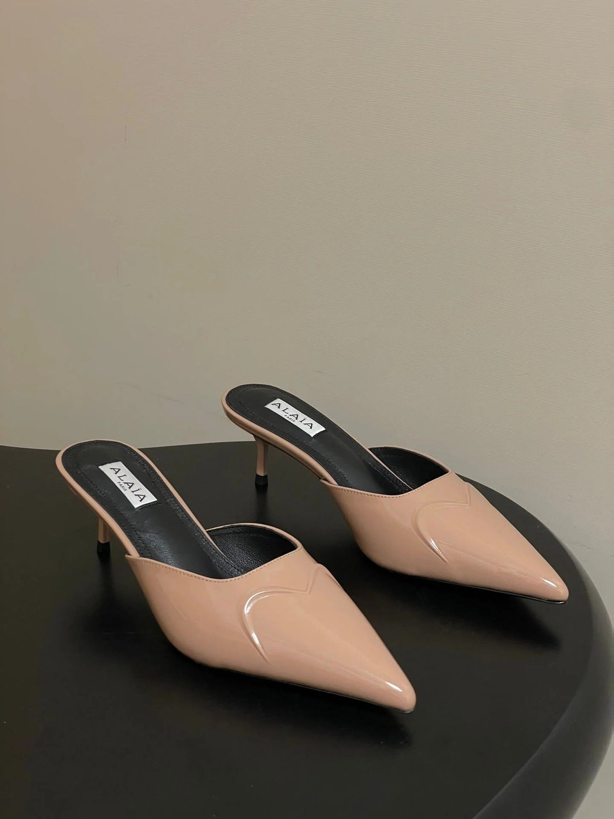 Alaia 2026 Mules 65mm Patent Leather 777413