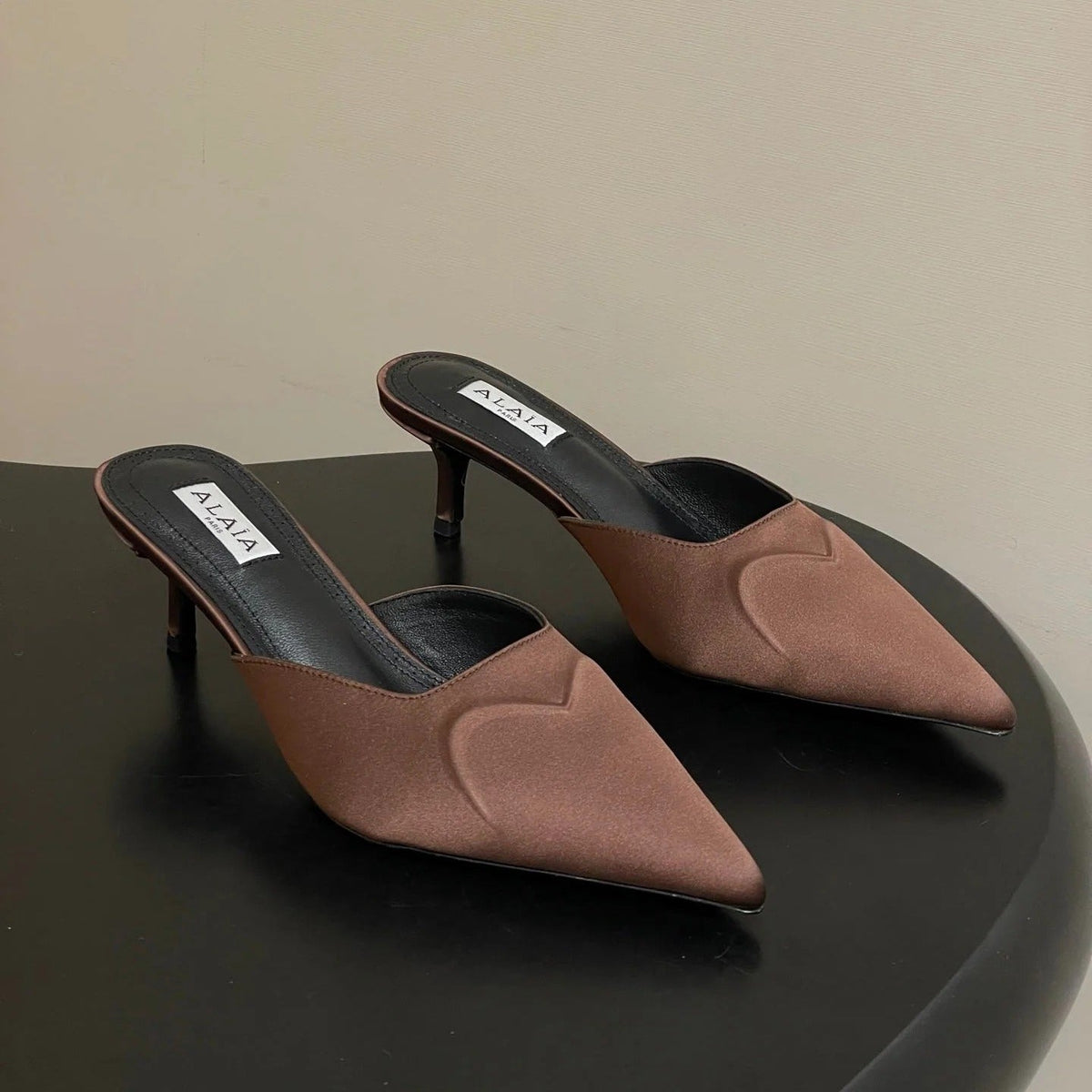 Alaia 2026 Mules 65mm Silk Satin 777415