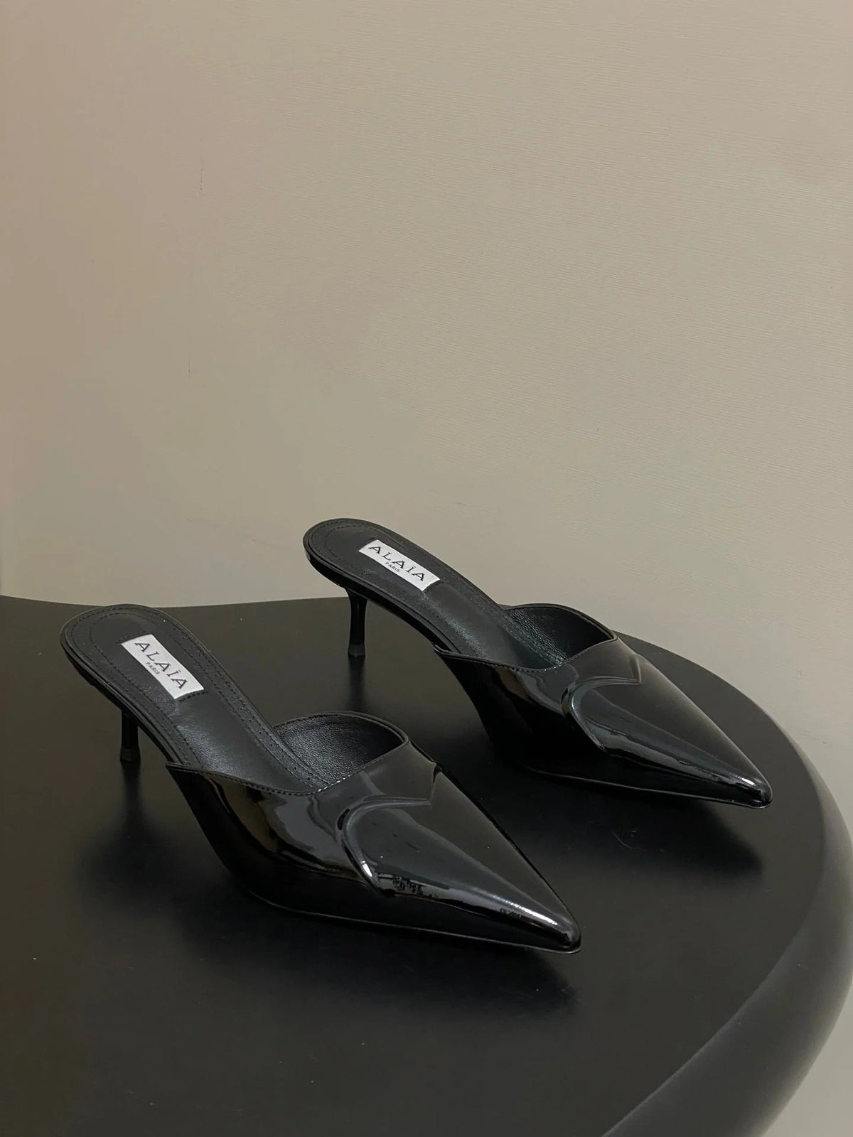 Alaia 2026 Mules 65mm Patent Leather 777413